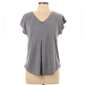 Green Envelope Women’s Zipper-Front Blouse (L)